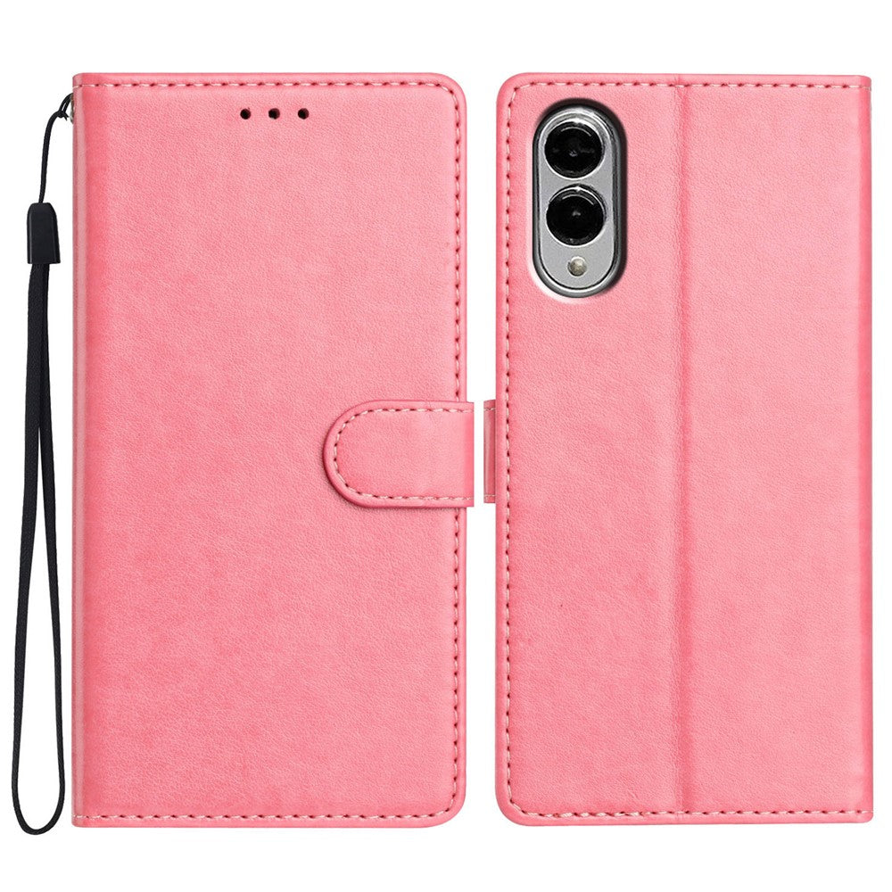 For Samsung Galaxy S25 Edge Leather Case Wallet Stand Phone Cover with Handy Strap