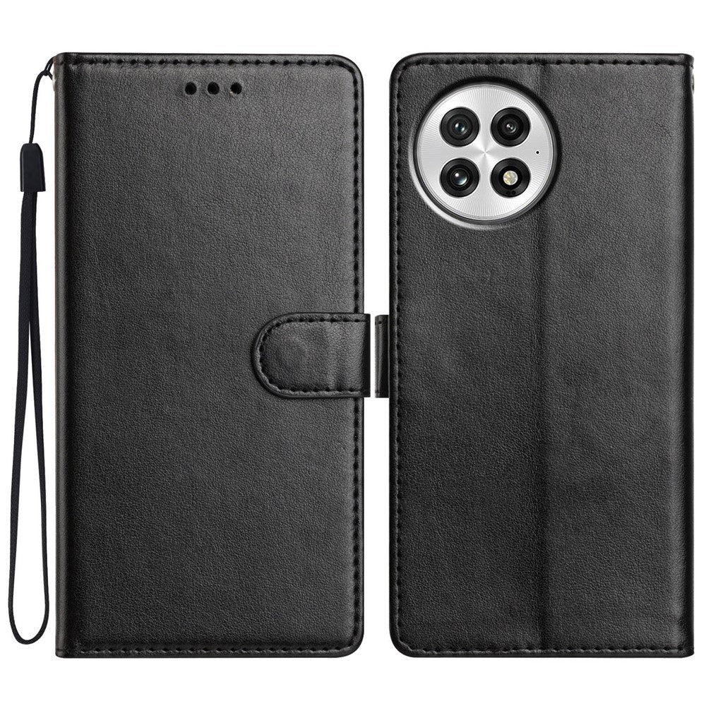 For OnePlus 13 Leather Case Wallet Stand Anti Drop Phone Cover with Handy Strap