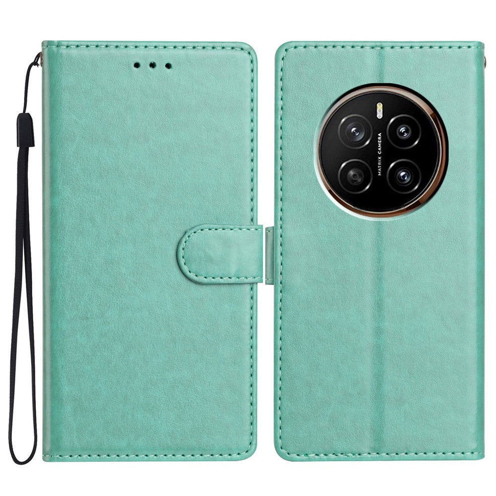 For Honor Magic7 5G Leather Case Wallet Stand Phone Cover with Handy Strap