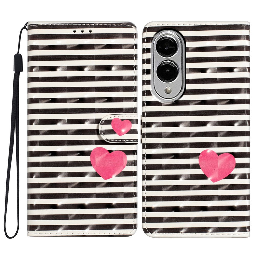 For Samsung Galaxy S25 Edge Case PU Leather Wallet Phone Cover 3D Pattern Printing