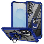 For Samsung Galaxy S25 Edge Case Alloy Lens Frame PC + TPU Kickstand Phone Back Cover