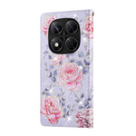 For Xiaomi Redmi Note 14 Pro 5G / Poco X7 5G Case RFID Blocking Flower Leather Phone Cover