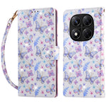 For Xiaomi Redmi Note 14 Pro 5G / Poco X7 5G Case RFID Blocking Flower Leather Phone Cover