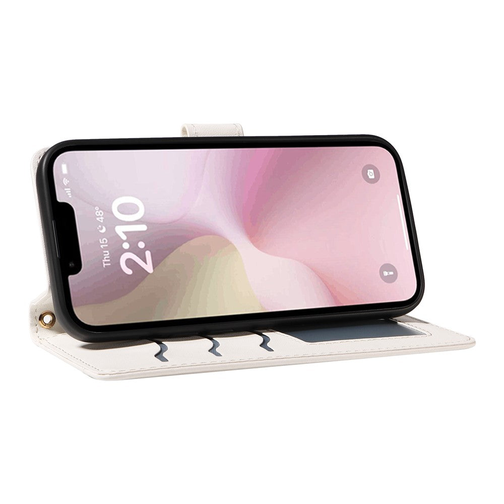 For iPhone 17th / 16th Wallet Case Rhombus Leather Phone Cover