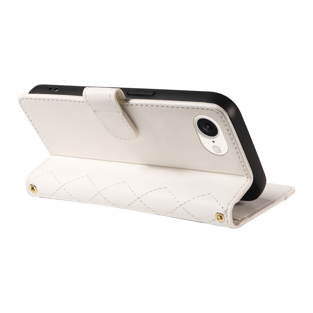 For iPhone 17th / 16th Wallet Case Rhombus Leather Phone Cover