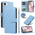 For iPhone 17th / 16th Wallet Case Rhombus Leather Phone Cover