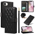 For iPhone 17th / 16th Wallet Case Rhombus Leather Phone Cover