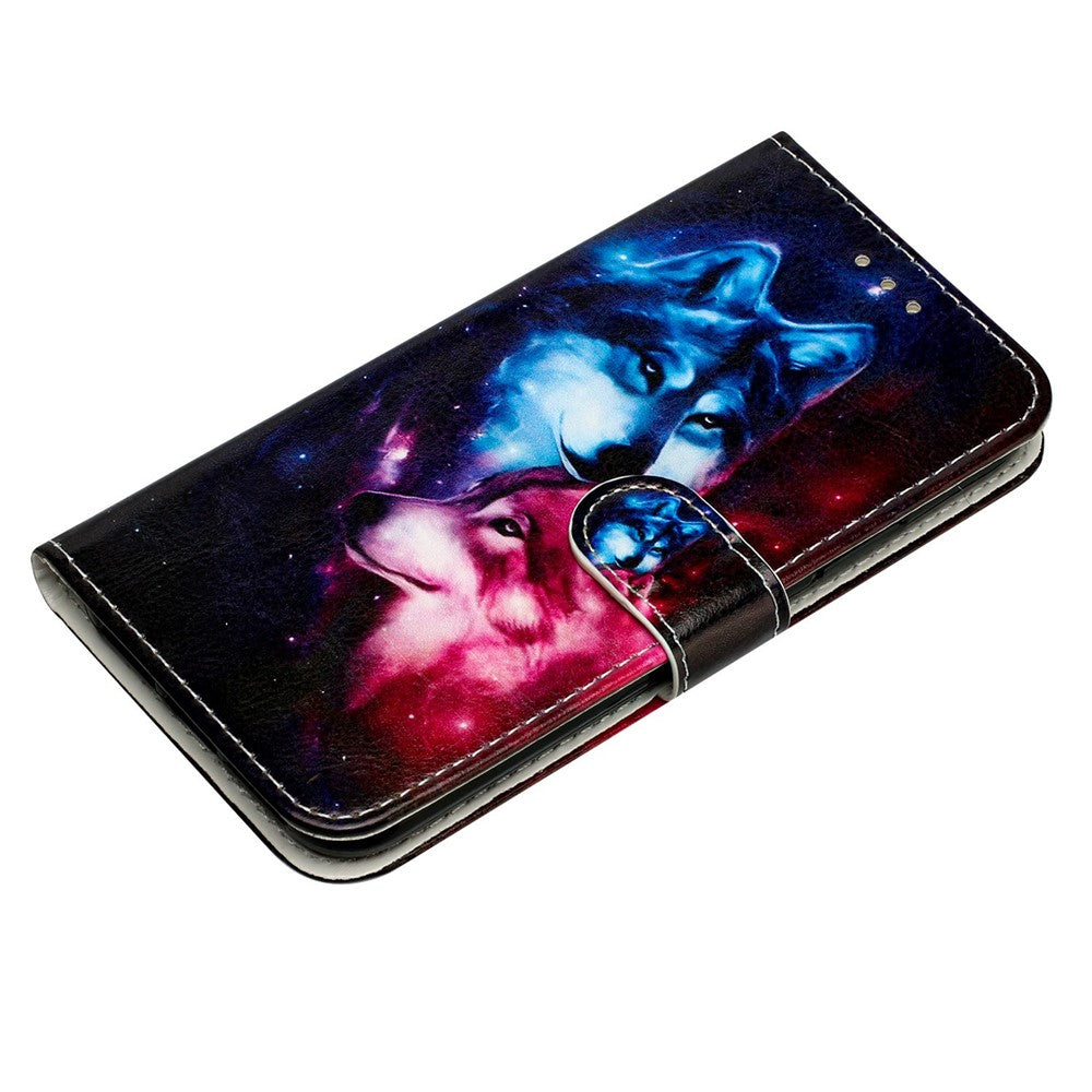 Til iPhone 17e / 16e Pung Etui med Trykt Mønster Design Læder Telefoncover