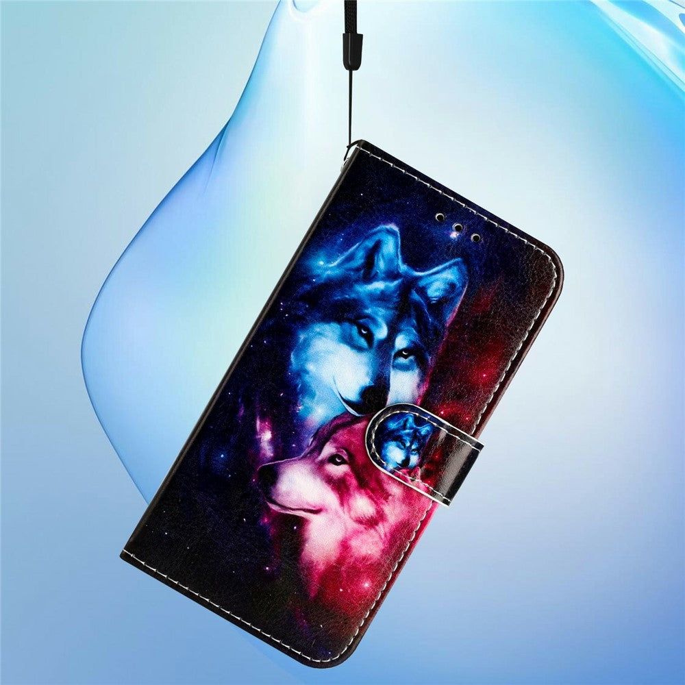 Til iPhone 17e / 16e Pung Etui med Trykt Mønster Design Læder Telefoncover