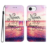 Til iPhone 17e / 16e Pung Etui med Trykt Mønster Design Læder Telefoncover