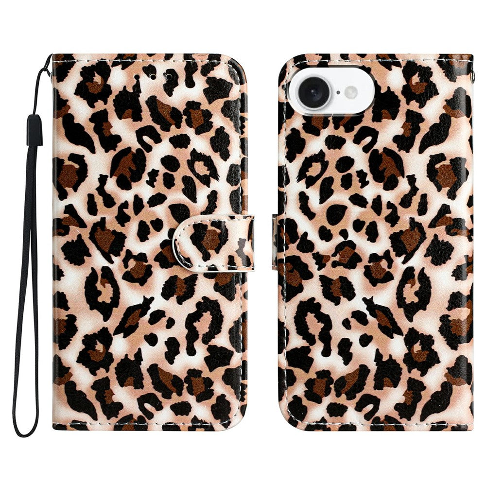 Til iPhone 17e / 16e Pung Etui med Trykt Mønster Design Læder Telefoncover