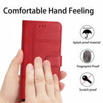For iPhone 17th / 16th Case Line Imprinted PU Leather Wallet Phone Cover