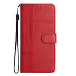 For iPhone 17th / 16th Case Line Imprinted PU Leather Wallet Phone Cover