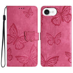For iPhone 17th / 16th Case Butterfly Design Flip Wallet Leather Phone Cover Skin-Touch