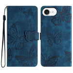 For iPhone 17th / 16th Case Butterfly Design Flip Wallet Leather Phone Cover Skin-Touch