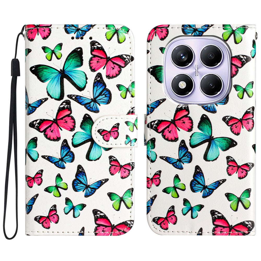 For Xiaomi Redmi Note 14 Pro 4G Wallet Case Printed Pattern Design Leather Phone Cover