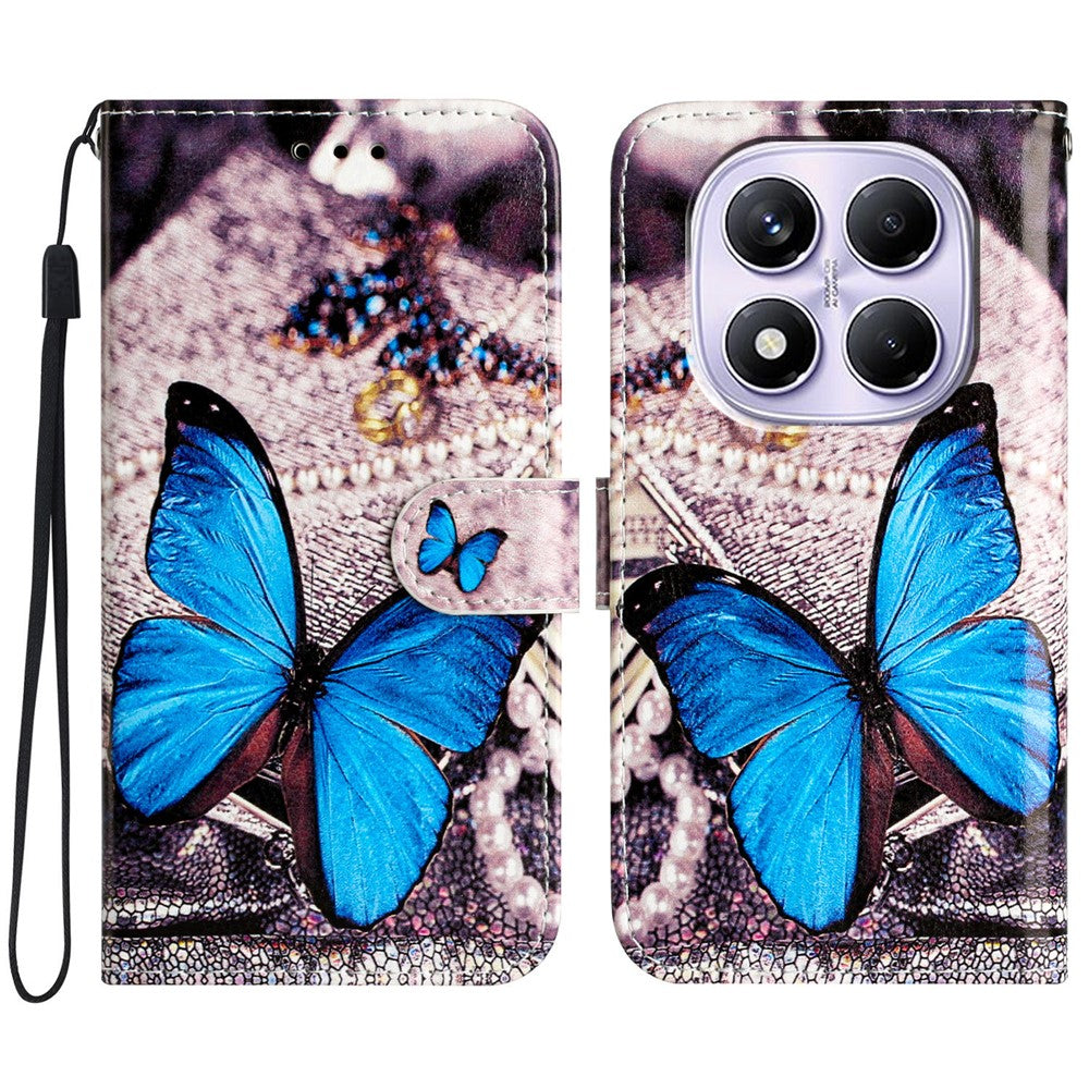For Xiaomi Redmi Note 14 Pro 4G Wallet Case Printed Pattern Design Leather Phone Cover