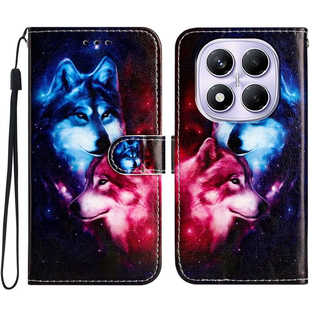For Xiaomi Redmi Note 14 Pro 4G Wallet Case Printed Pattern Design Leather Phone Cover