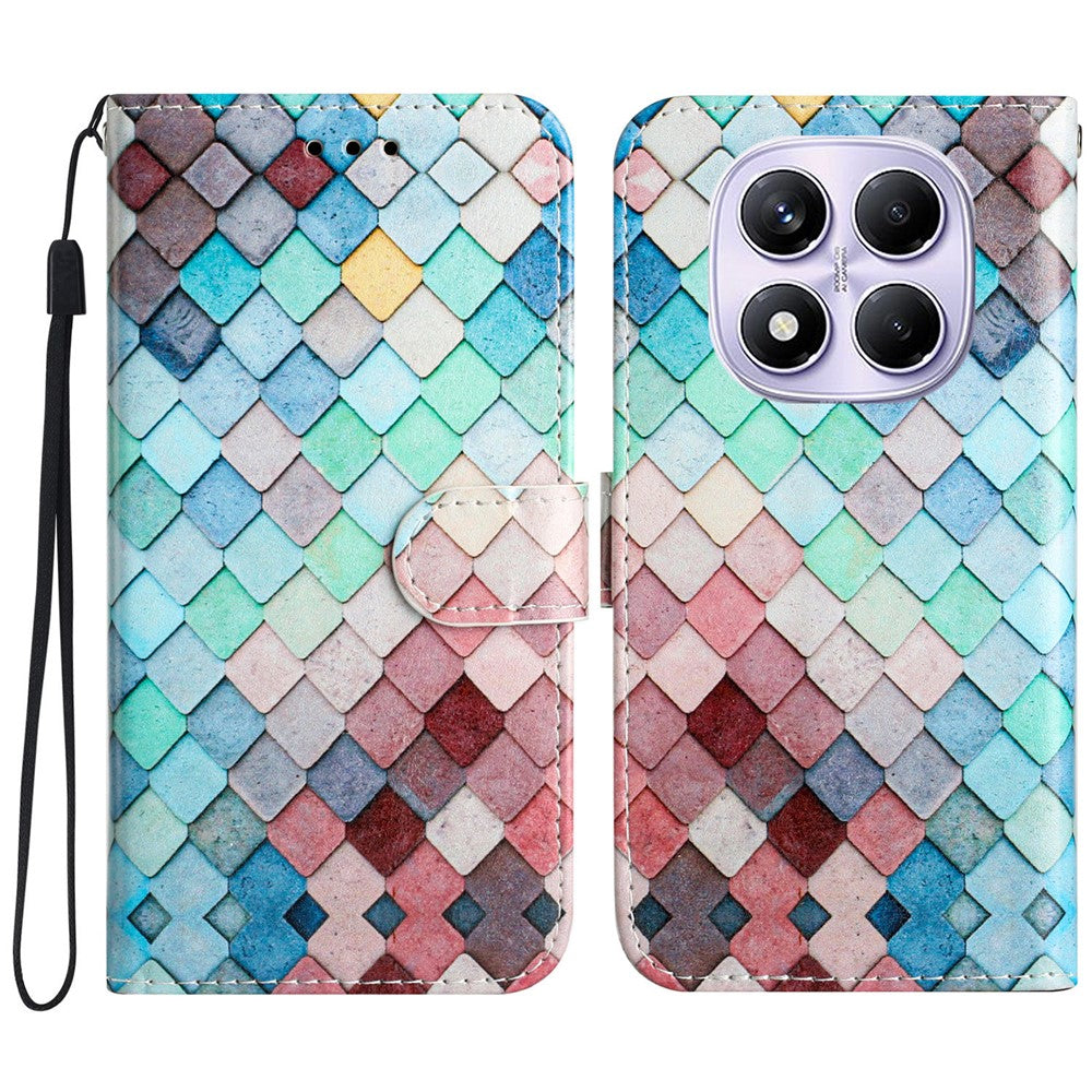 For Xiaomi Redmi Note 14 Pro 4G Wallet Case Printed Pattern Design Leather Phone Cover