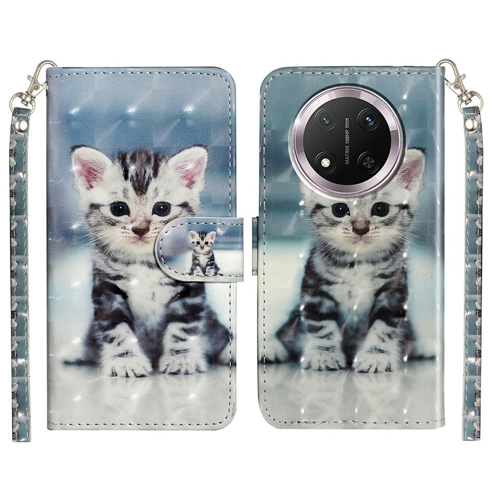 Wallet Case for Honor X9c 5G / Magic7 Lite 5G / X60 Pro 5G 3D Pattern Printed Phone Leather Phone Cover