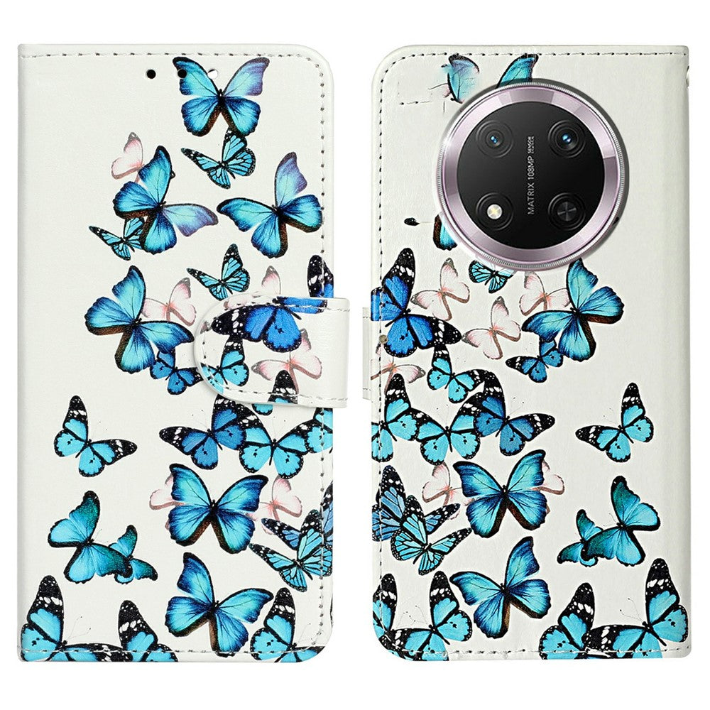 Stand Case for Honor X9c 5G / Magic7 Lite 5G / X60 Pro 5G Cover Marble Painted Leather Wallet Phone Shell