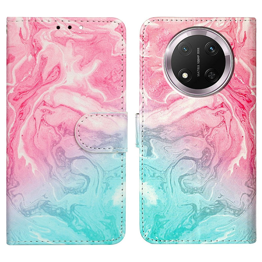 Stand Case for Honor X9c 5G / Magic7 Lite 5G / X60 Pro 5G Cover Marble Painted Leather Wallet Phone Shell