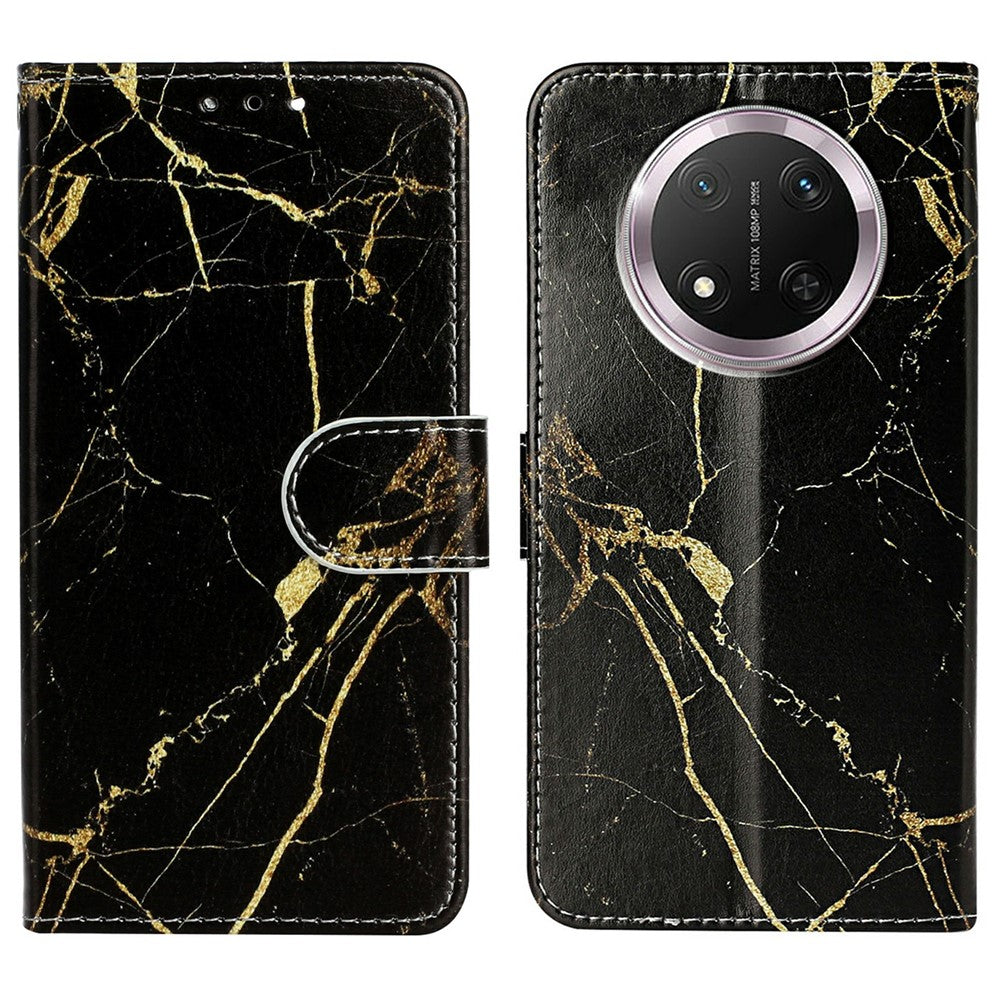 Stand Case for Honor X9c 5G / Magic7 Lite 5G / X60 Pro 5G Cover Marble Painted Leather Wallet Phone Shell