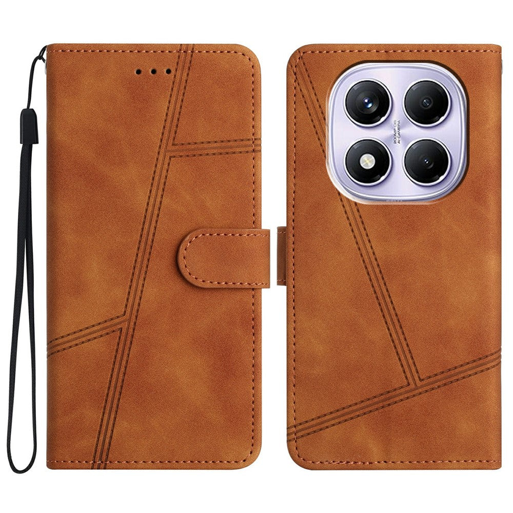 For Xiaomi Redmi Note 14 Pro 4G Case Flip Leather Retro Phone Cover Lines Imprinted