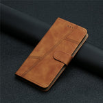For Xiaomi Redmi Note 14 Pro 4G Case Flip Leather Retro Phone Cover Lines Imprinted