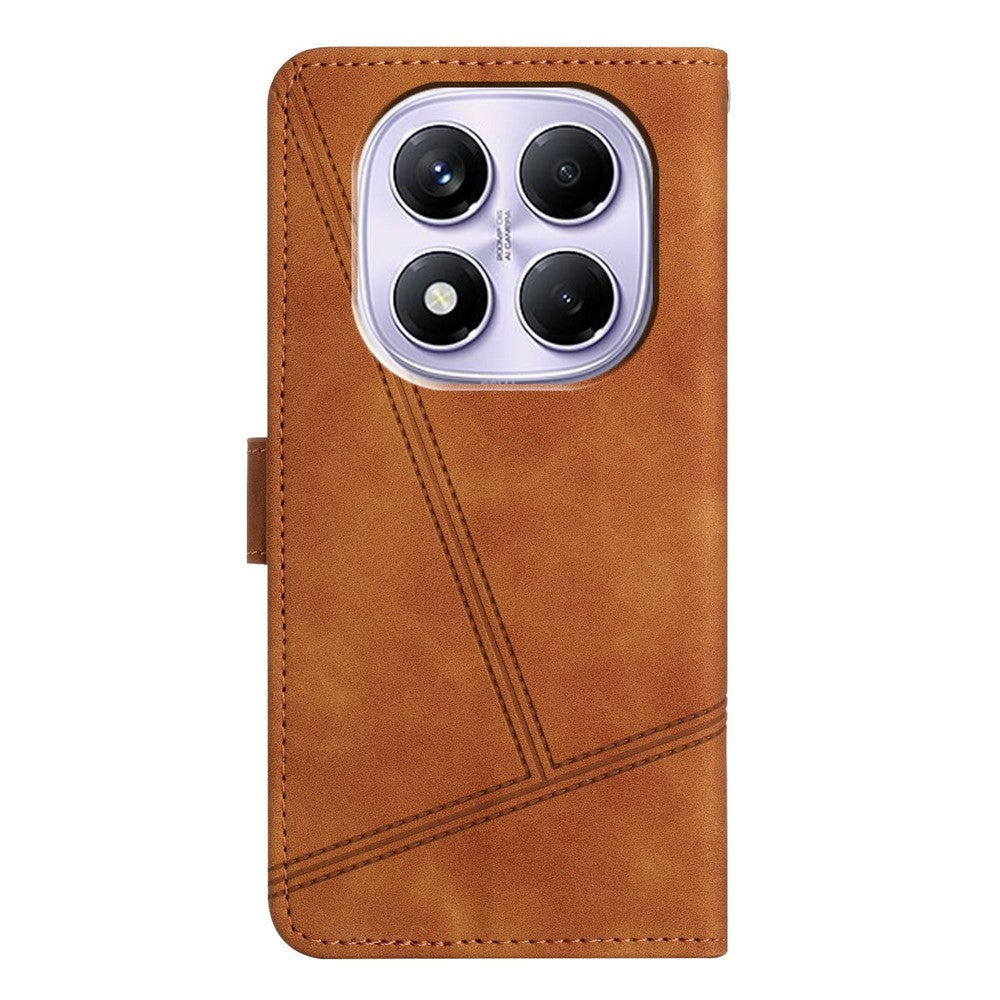 For Xiaomi Redmi Note 14 Pro 4G Case Flip Leather Retro Phone Cover Lines Imprinted