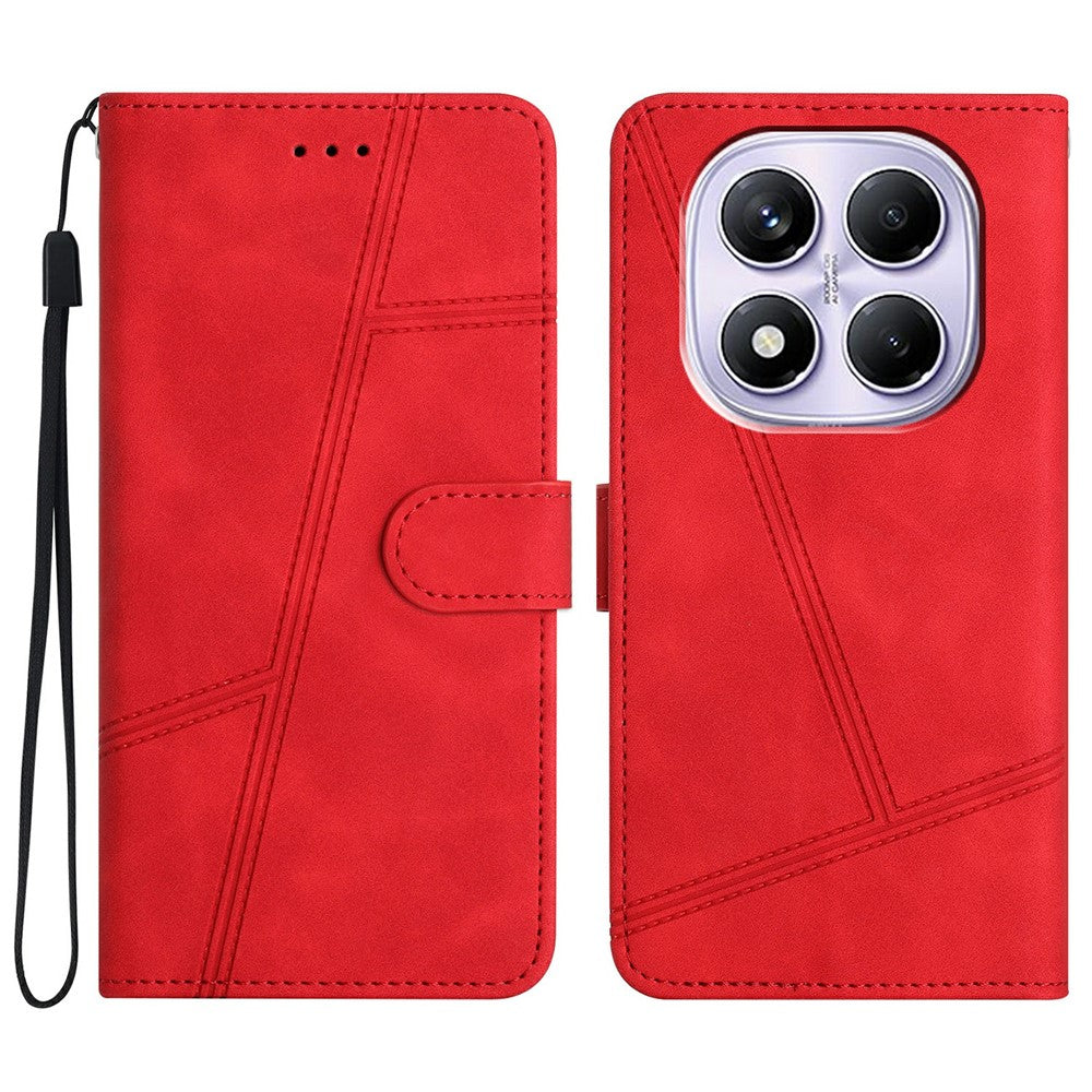 For Xiaomi Redmi Note 14 Pro 4G Case Flip Leather Retro Phone Cover Lines Imprinted