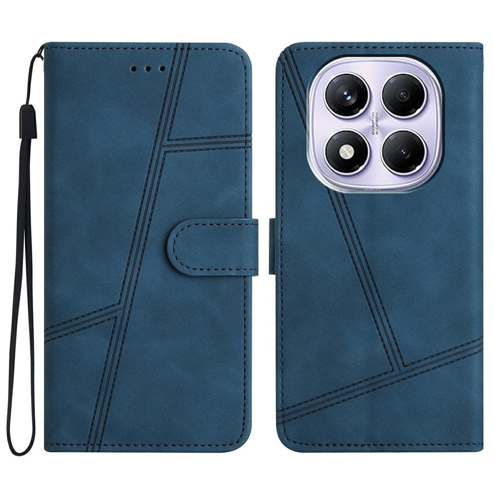 For Xiaomi Redmi Note 14 Pro 4G Case Flip Leather Retro Phone Cover Lines Imprinted