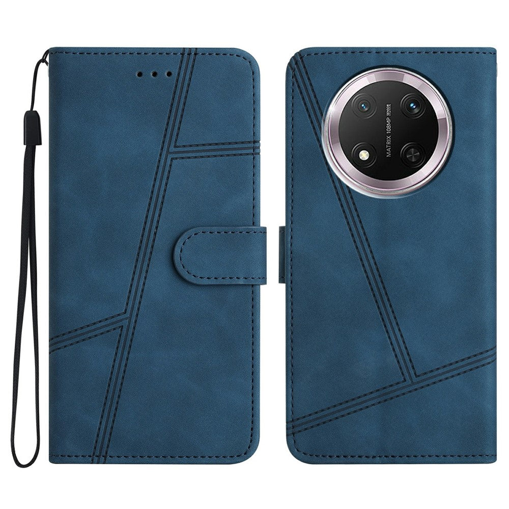 Phone Case For Honor X9c 5G / Magic7 Lite 5G / X60 Pro 5G Flip Leather Retro Cover Lines Imprinted
