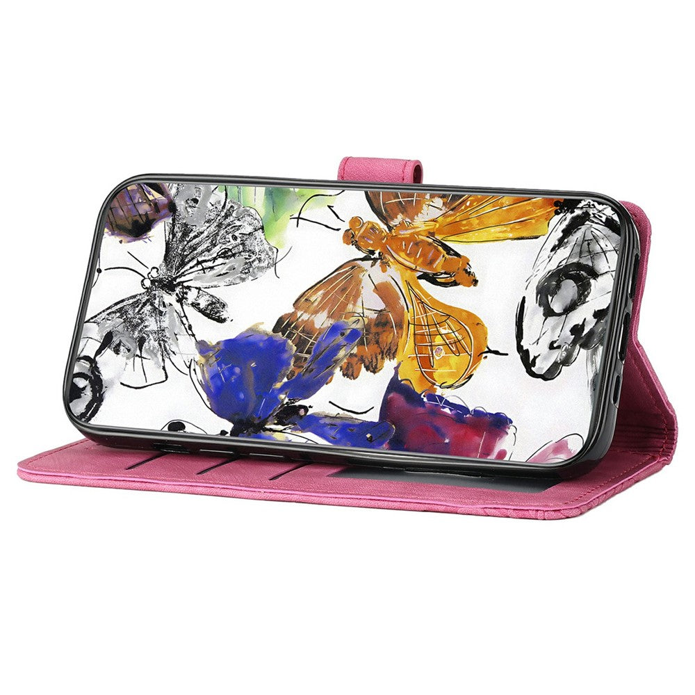 For Xiaomi Redmi Note 14 Pro 4G Case Butterfly Design Flip Wallet Leather Phone Cover Skin-Touch