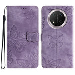 Phone Case For Honor X9c 5G / Magic7 Lite 5G / X60 Pro 5G Butterfly Design Flip Wallet Leather Cover Skin-Touch