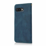 For Google Pixel 9a Cover Color Splicing Wallet Stand Leather Phone Case with Wrist Strap
