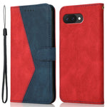 For Google Pixel 9a Cover Color Splicing Wallet Stand Leather Phone Case with Wrist Strap