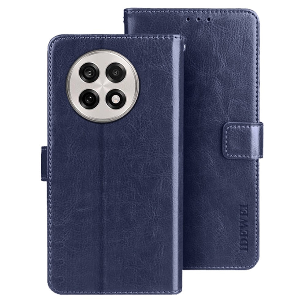 IDEWEI For OnePlus 13R 5G Stand Case Crazy Horse Texture Leather Phone Cover