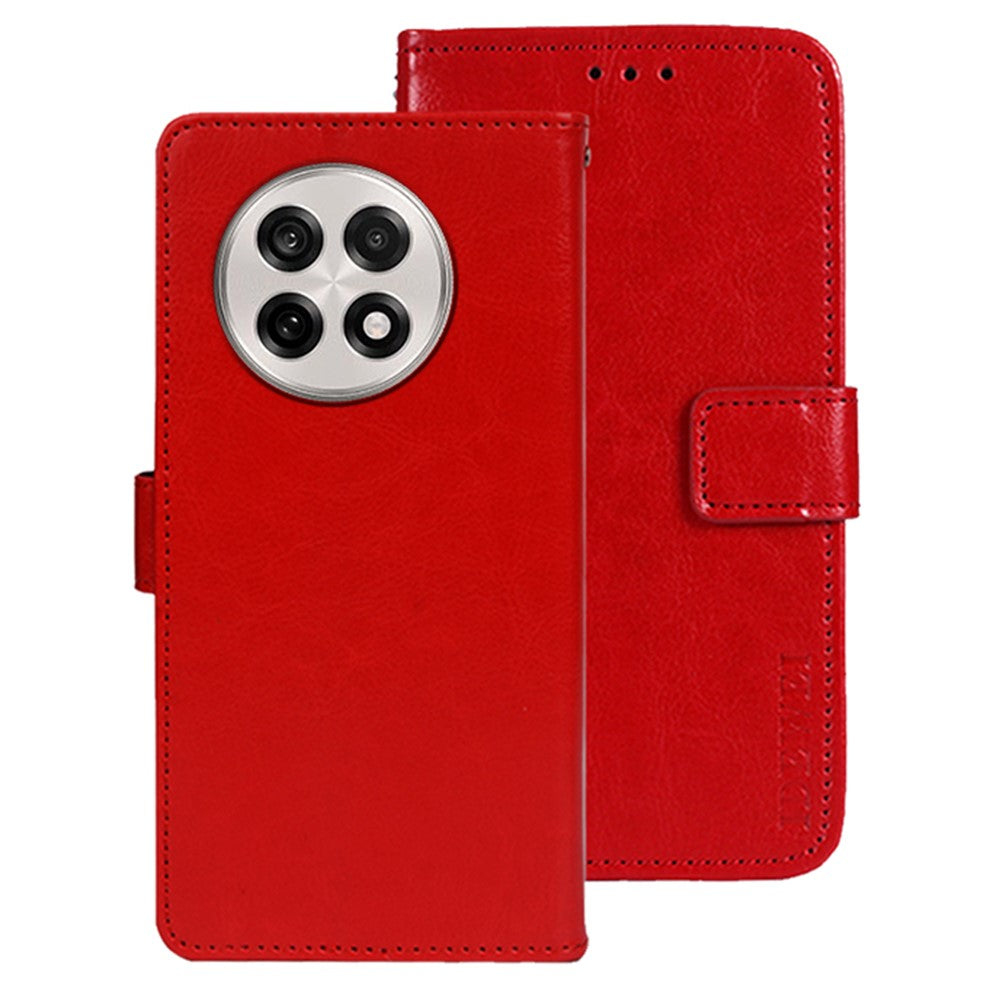IDEWEI For OnePlus 13R 5G Stand Case Crazy Horse Texture Leather Phone Cover