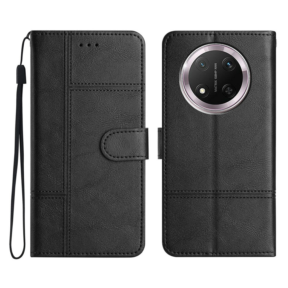 Wallet Case for Honor X9c 5G / Magic7 Lite 5G / X60 Pro 5G Line Imprinted PU Leather Phone Cover