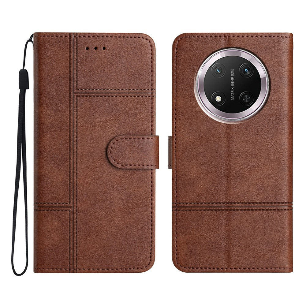 Wallet Case for Honor X9c 5G / Magic7 Lite 5G / X60 Pro 5G Line Imprinted PU Leather Phone Cover