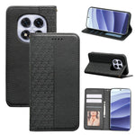 For Xiaomi Redmi Note 14 Pro 4G Wallet Phone Case Checkered Pattern Imprint Leather Flip Cover with Wrist Strap