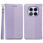 For Xiaomi Redmi Note 14 Pro 4G Wallet Phone Case Checkered Pattern Imprint Leather Flip Cover with Wrist Strap
