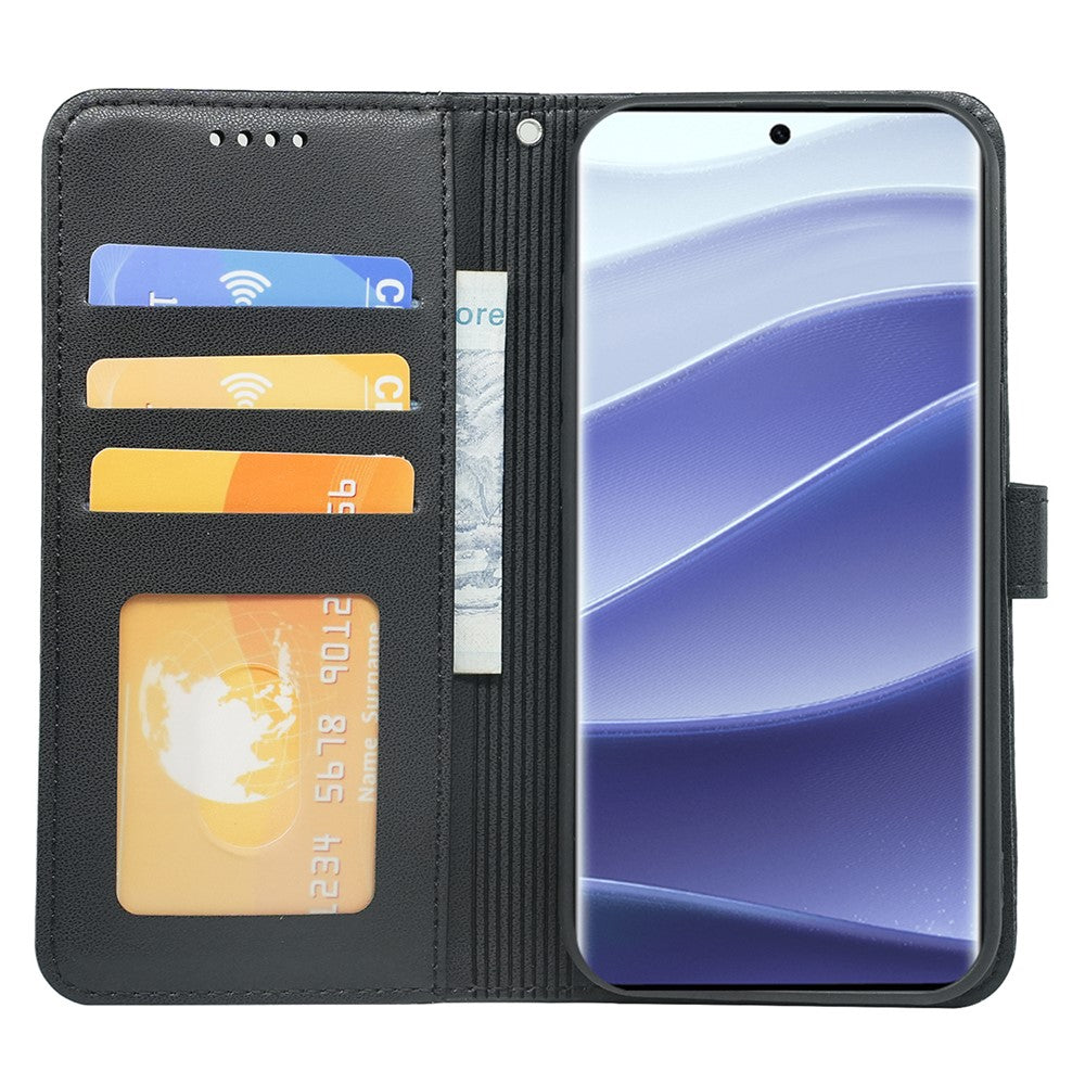 For Xiaomi Redmi Note 14 Pro 4G Wallet Case Magnetic Snap Leather Phone Cover with Strap