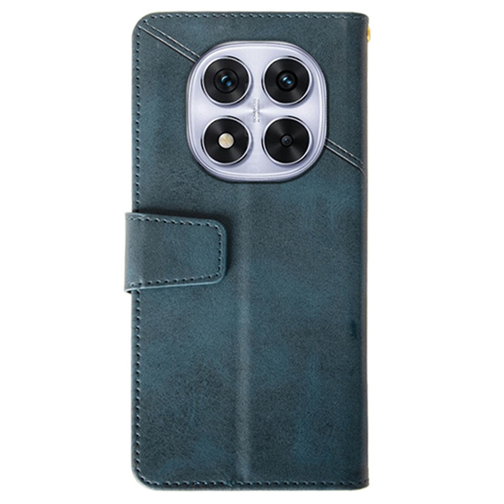 IDEWEI For Xiaomi Redmi Note 14 Pro 4G Case Leather Wallet Phone Cover Stand Calf Texture