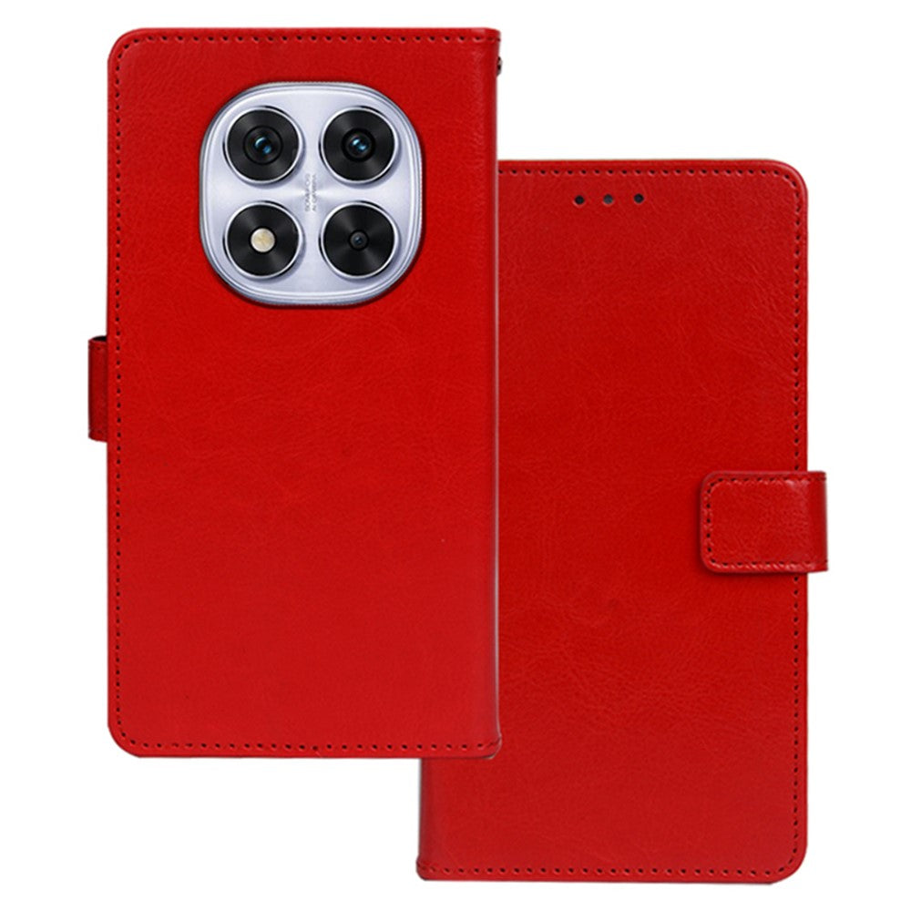 IDEWEI For Xiaomi Redmi Note 14 Pro 4G Case Wallet Leather Phone Cover Crazy Horse Texture
