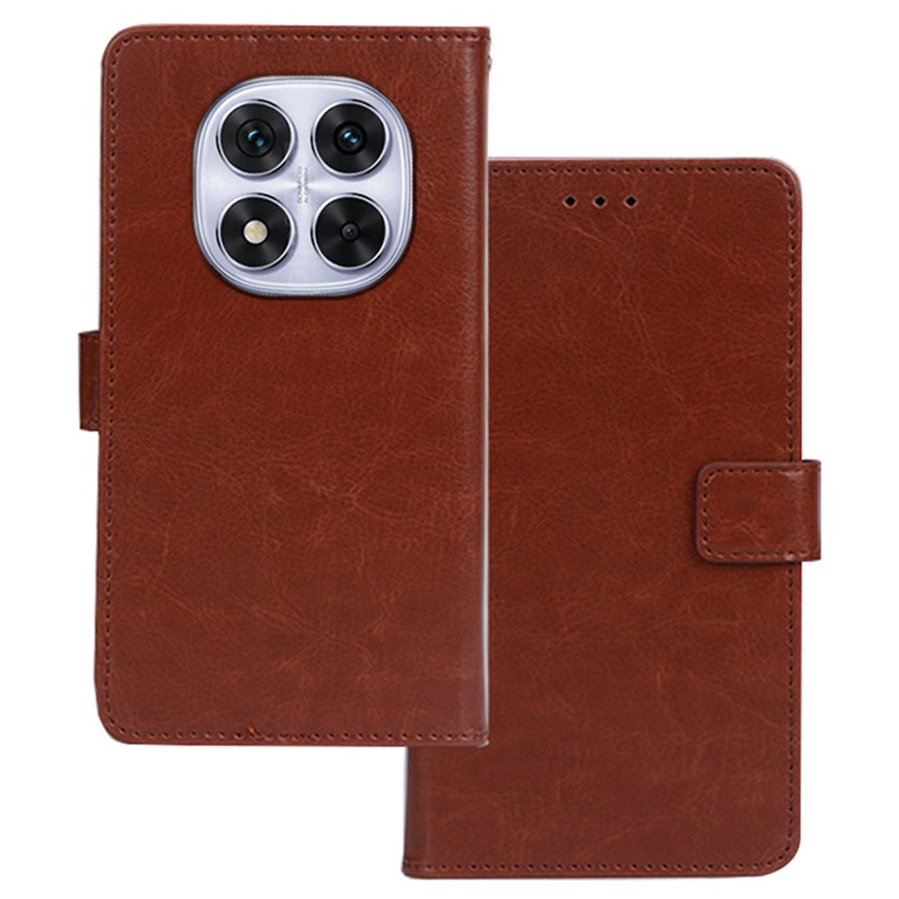IDEWEI For Xiaomi Redmi Note 14 Pro 4G Case Wallet Leather Phone Cover Crazy Horse Texture