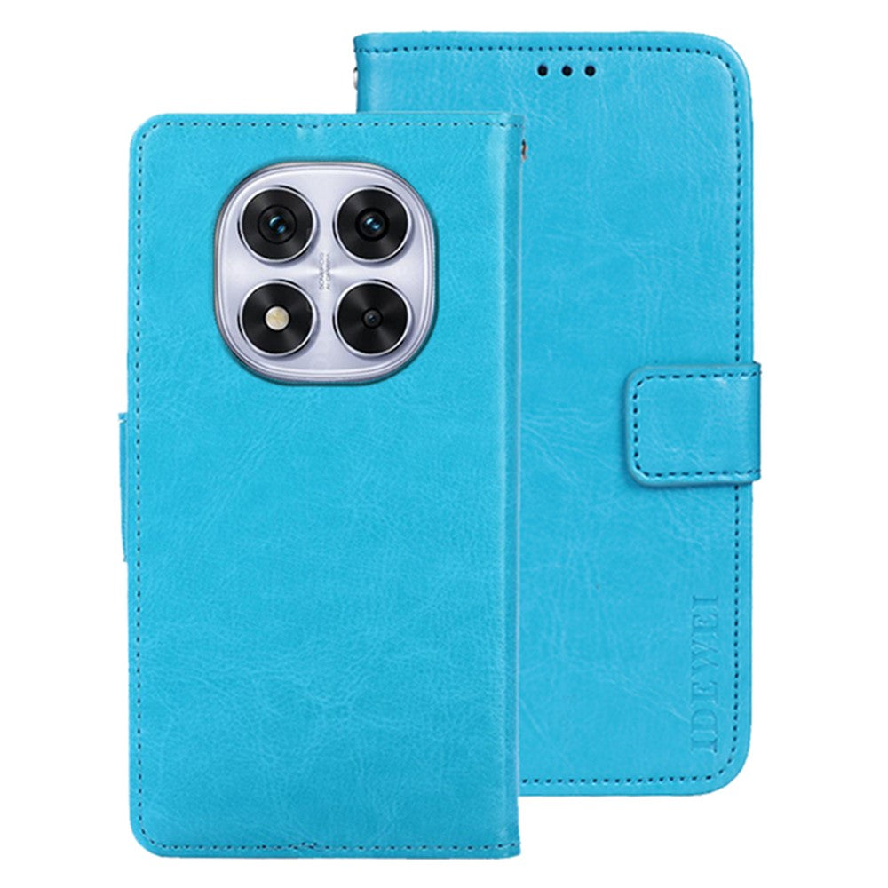 IDEWEI For Xiaomi Redmi Note 14 Pro 4G Stand Case Crazy Horse Texture Leather Phone Cover