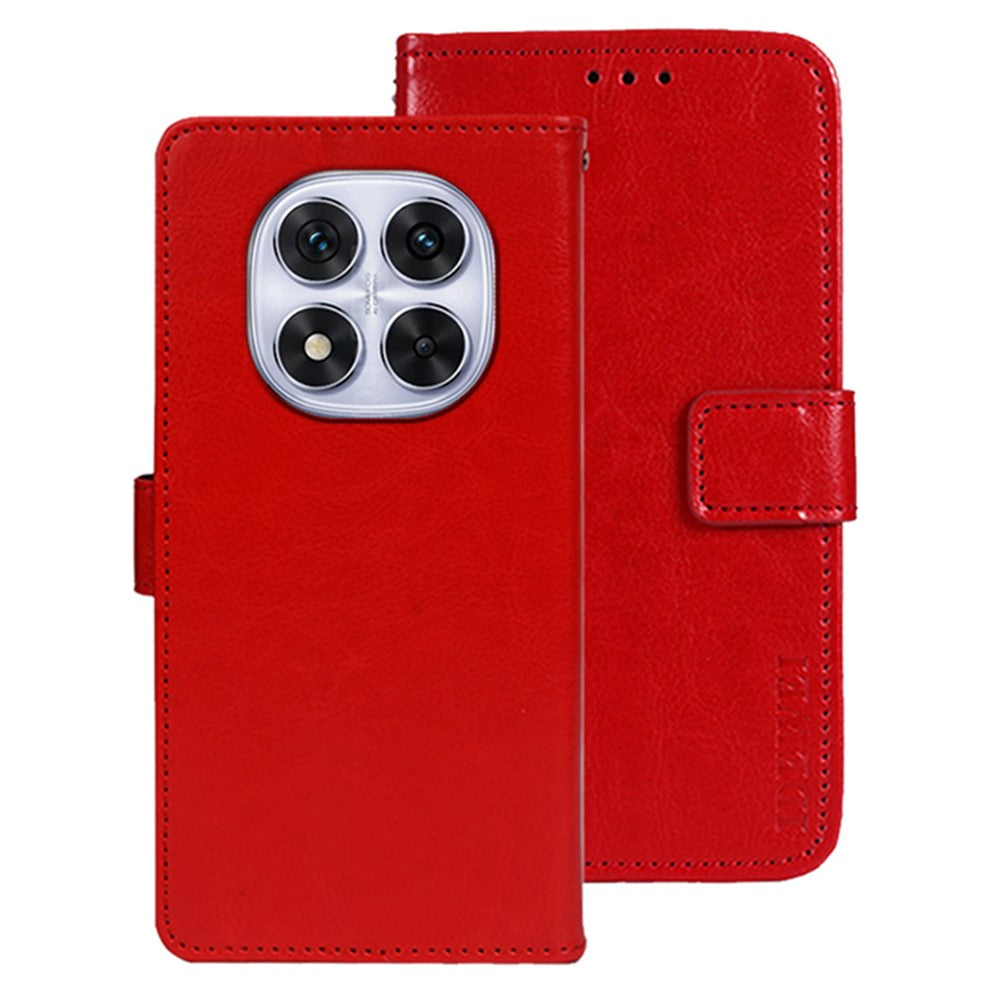 IDEWEI For Xiaomi Redmi Note 14 Pro 4G Stand Case Crazy Horse Texture Leather Phone Cover