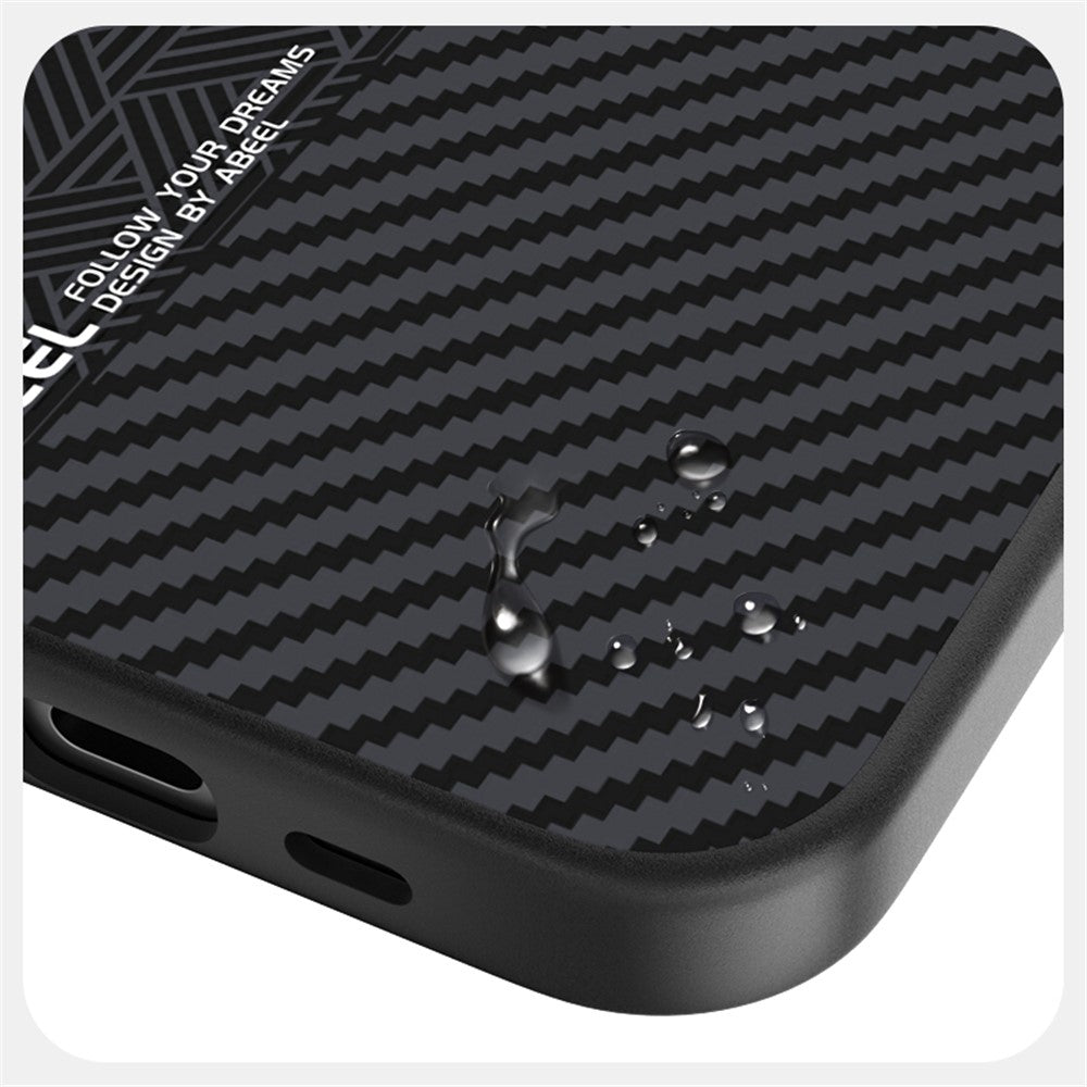 ABEEL-etui til iPhone 17e / 16e kompatibelt med MagSafe, slankt mobilcover af PC, TPU, aluminiumslegering og PU-læder